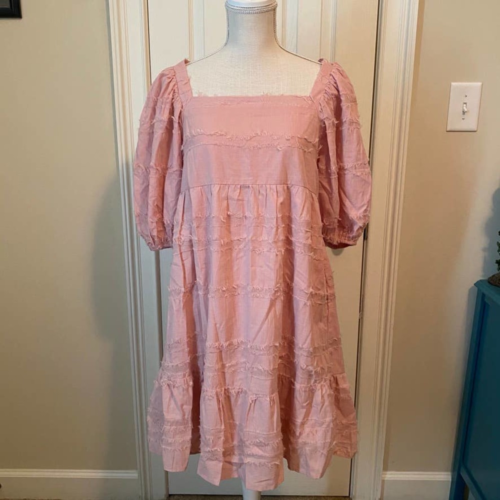 Listicle Allie Textured Babydoll Dress